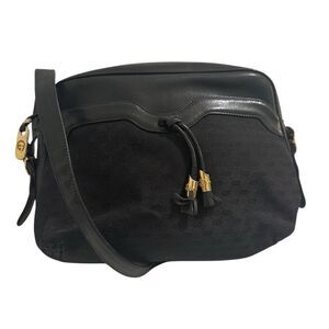 Gucci Black Crossbody Bag with Gold Zippers